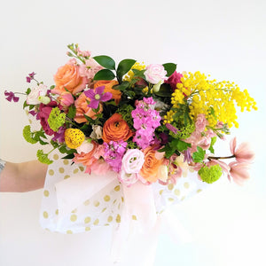 Lulu Bouquet (no vase)-Colourful or Pastel (3 sizes available)