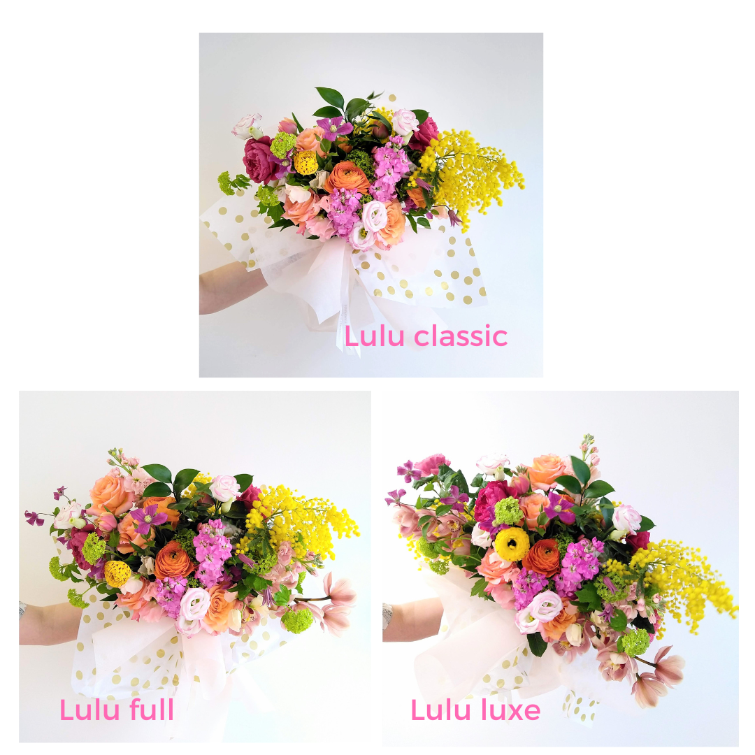 Lulu Bouquet (no vase)-Colourful or Pastel (3 sizes available)