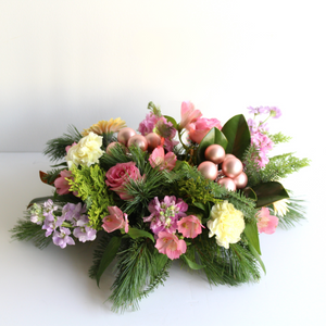Pastel Christmas Table Centerpiece Flowers  (4 sizes)