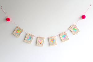 Vintage Book Page Bunting- Hearts